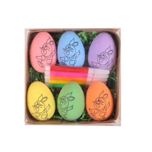 Aaoehiewp Ostern DIY handgemalte Eier 2024 Cartoon Bunny Eier Kinder handgemachte Geschenke 1ml von Aaoehiewp