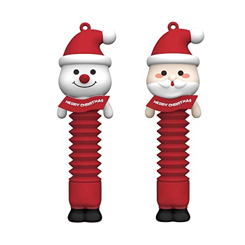 Aaoehiewp Santa Old Man Weihnachtsbaum Sensorische Stretch Tubes Kinder Dekompression Spielzeug Teleskopbalg Sensorische Spielzeug Farbe Stretch Tube Teleskoprohr von Aaoehiewp