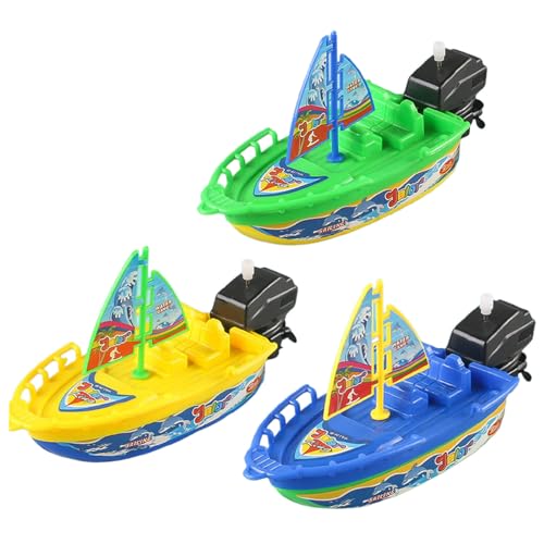 Aaoehiewp Zufällige Farbe 1PC Wind Up Boot Badewanne Spielzeug Set Lustige Windup Speed Boot Badewanne Spielzeug Ski Uhrwerk Wasser Spielzeug Motorboot Wanne Spielzeug Für Kinder Motorboot Speed Boot von Aaoehiewp