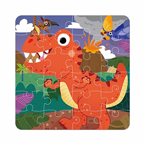 Aaoehiewp Dinosaurier Puzzle Für Kinder Alter 24-teiliges Kleinkind Boden Puzzle Für Kid Boy Girl Lernen Pädagogisches Spielzeug Geschenk von Aaoehiewp