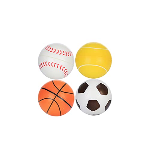 Aaoehiewp Mini Stress Sportbälle Schaum Antistressball, Stressabbau Bälle enthalten Fußball Basketball Tennis Baseball, Schaumstoffbälle Stressbälle Schwammball von Aaoehiewp