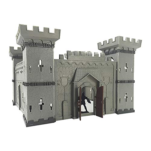 Ritter und Schlösser Werden Modell Set, Militär Assembled Castle mit Zubehör gebaut, Kinder Ritterburg Königsreich Burg Schloss, DIY Burgtor Spielzeug von Aaoehiewp