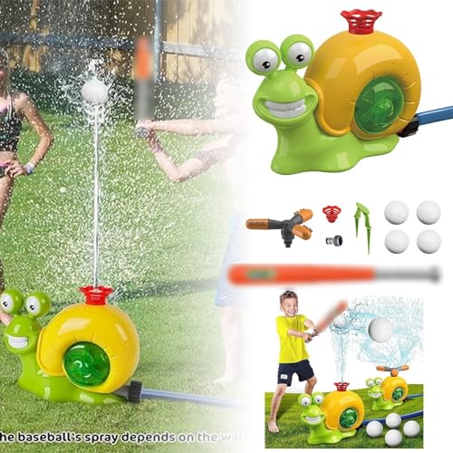 Sommer Wasser Spiel Spielzeug Baseball Outdoor Sprinkler Garten Wasser Spray Kinderspielzeug Kinder Wasser Spray Spielzeug Baseball Rotating Sprinkler Outdoor Spielzeug von Aaoehiewp