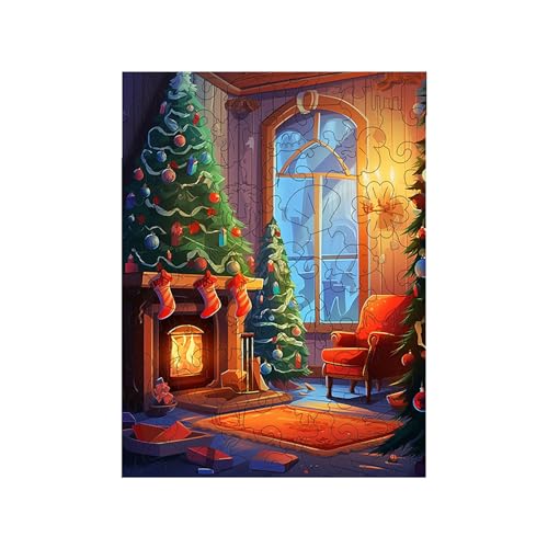 Weihnachtsbaum Holz Puzzle Pädagogisches hölzernes Puzzle Spielzeug für Kinder Weihnachtsatmosphäre Dekoration Weihnachtsparty Spiel von Aaoehiewp