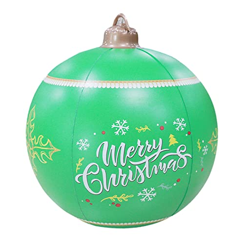 Weihnachtsschmuck 23.6 Zoll Weihnachtskugel Aufblasbares Spielzeug PVC-Atmosphäre im Freien Home Weihnachtsgeschenkkugel Weihnachten von Aaoehiewp