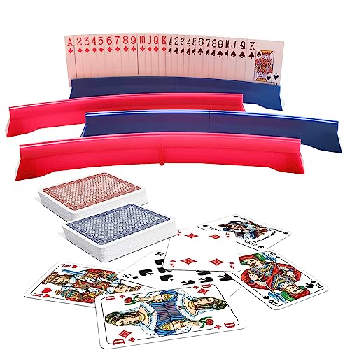 Aatpuss 2 Stücke Spielkartenhalter, Playing Card Holder, Standing Poker Holder, Spielkartenhalter Aus Kunststoff Für Kinder, Erwachsene Und Ältere Menschen von Aatpuss