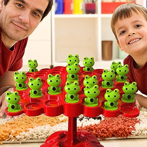 Ausgewogener Laubfrosch, Zahlenzähl-Balance-Brettspiel für Kinder, Frosch-Balance-Zählspielzeug, STEM-Lernspiel, Tisch-Balance-Baumspielzeug für Lehrer und Schüler von Aatraay