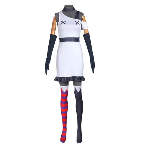 Aayahakawa --Anime Hazbin Hotel Cosplay Kostüm-Set Lucifer Morningstar/Valentino/Niffty Cosplay Halloween Kostüm Anime Kleidung Karneval Party Bühne Outfit (3, S) von Aayahakawa