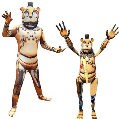 Aayahakawa Fnaf Horrorspiel Cosplay einteiliges Kostüm Kollektion Cosplay Kostüm Halloween Bühnenanzug (C,120) von Aayahakawa