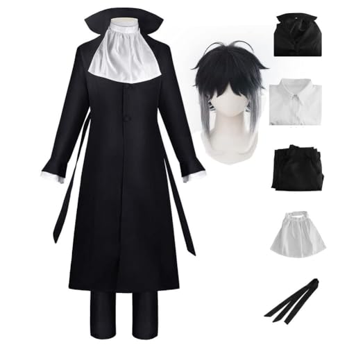 Bungo Stray Dogs Cosplay Bungo Stray Dogs Anime Charakter Cosplay Kostüm Sammlung Uniformen Komplettes Set Halloween Karneval Party Kostüme Geschenke für Fans (A, 3XL) von Aayahakawa