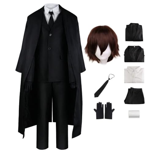 Bungo Stray Dogs Cosplay Bungo Stray Dogs Anime Charakter Cosplay Kostüm Sammlung Uniformen Komplettes Set Halloween Karneval Party Kostüme Geschenke für Fans (B, 3XL) von Aayahakawa