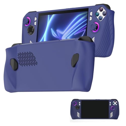 Silikon-Schutzhülle für ASUS ROG Ally Gaming-Konsole für ROG Ally Silikon-Schutzhülle mit Absorption Anti-Scratch Cover Protector ROG Ally Zubehör (Blau) von Aayahakawa