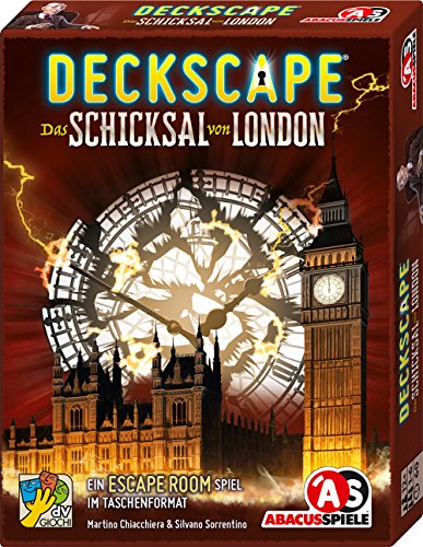 ABACUSSPIELE 38173 - Deckscape - Das Schicksal von London, Escape Room Spiel, Kartenspiel, Silver von ABACUSSPIELE