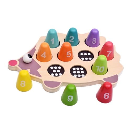 Abaodam 1 Satz Igel-Puzzle Kinderspielzeug Zahlen-Intelligenz-Spielzeug Farbsortierspielzeug Zahlen-Match-Puzzle Vorschulspielzeug Farbsortierblock Für Kinder Kinderpuzzle Hölzern Colorful von Abaodam