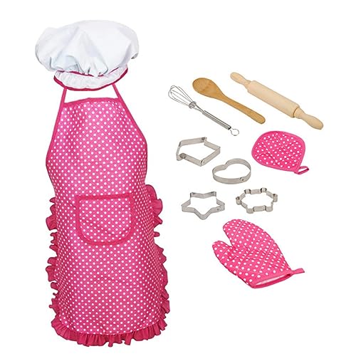 1 Satz Performance-kostüm-Requisiten Küche Kleinkind Kinderkommode Kinderschürzen Zum Kochen Kochschürzen Für Kochschürze Für Kochkostüm Rosy Metall Abaodam von Abaodam