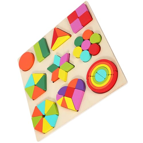 1 Satz Puzzle der frühen Bildung Objekt Vorschulspielzeug doppelte Brieftasche kindererziehung aufklärung Kinderspielzeug aus Holz Geometrieform kognitives hölzern Abaodam von Abaodam