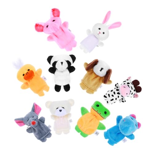 10St Beruhigende Handpuppe Rollenspiel Puppen Spielzeug Plüsch Stofftier Spielzeug Tierpuppenpuppe interaktive Puppen Kinder Puppen Handpuppen für Kinder entzückende Fingerpuppen Abaodam von Abaodam