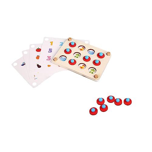 Abaodam 2 Sätze Memory-Spiel Schach Lernspielzeug Gehirnspielzeug Puzzlebrett für Kinder kinderspielzeug Kinder lernspiel passendes Holzspielzeug pädagogisches Spielzeug Pappelsperrholz von Abaodam