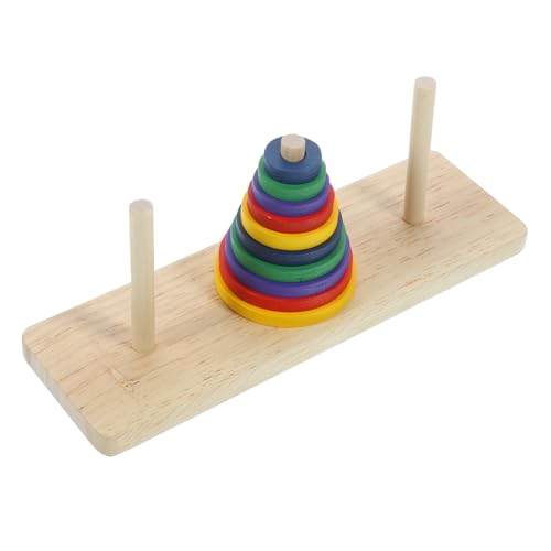 2 Stück Geistiges Spielzeug Spielzeug Holz Hanoi Turm Holz Gehirn Puzzle Brettspiel Freischaltpuzzle Lu Ban Puzzle Ball Bambus Abaodam von Abaodam