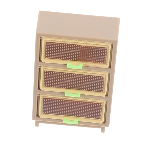 2st Puppenhaus Kommode Puppenmöbel Miniaturmöbelmodell Miniatur-schrankmodell Winziges Hausdekor Miniaturschrank Zubehör Mini-weinschrank-Modell Miniaturtisch Plastik Khaki Abaodam von Abaodam