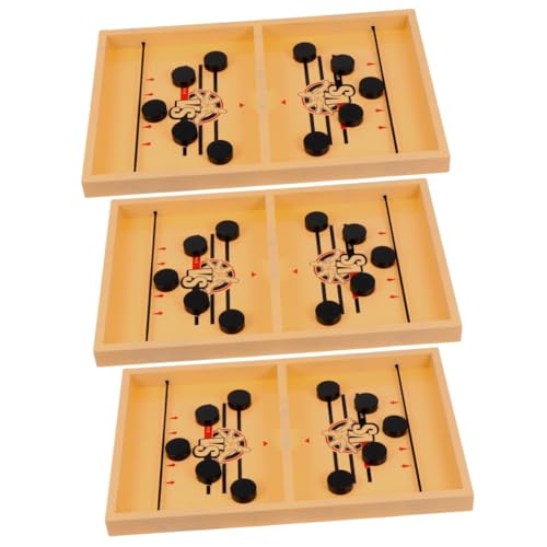 3 Kisten Hüpfendes Schach Airhockey-Puck Schachbrett Für Kinder Reiseschachspiel Interaktives Schachspiel Lernspielzeug Für Kinder Desktop-schachspiel Pädagogisches Spielzeug Holz Abaodam von Abaodam