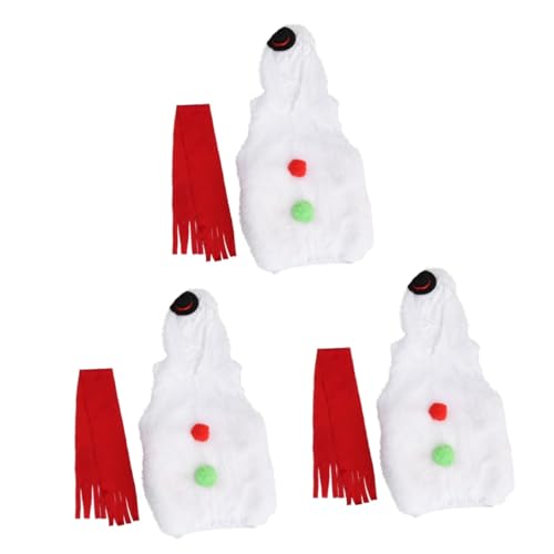 3-Teiliges Set Weihnachtskostüm Babyanzüge für Jungen Schneemann-Cosplay-Zubehör Kinderkleider kinderkleidung Festival-Accessoires Kinderkostüm zum verkleiden Kaschmirimitat Weiß Abaodam von Abaodam