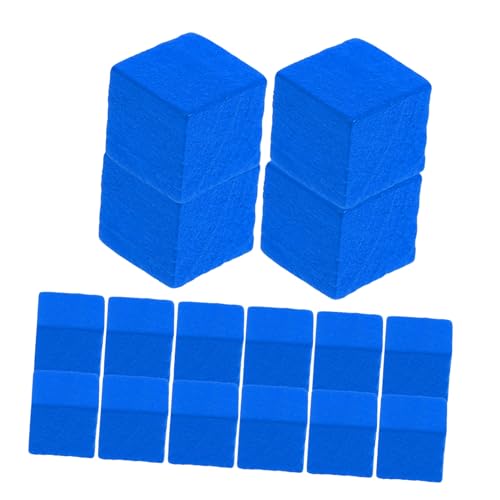 50 Stück Schachzubehör Erinnerungsschachbrett Mini Schach Schachbrett magnetisch Schachspiele Magnet-Schachspiel brettspiele schachfiguren Spielzubehör Holz Schach Tischmarker Blue Abaodam von Abaodam