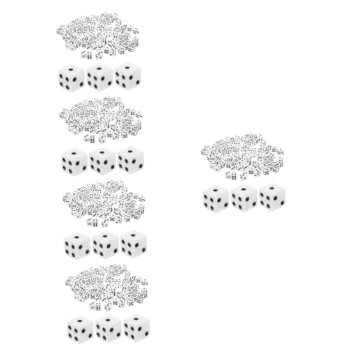 500 STK Quadratische Eckwürfel Spielwürfel Requisiten Spiel Würfel Würfelspielspielzeug Mehrseitige Würfel Würfeln Lustige Würfel Partywürfel Spiel Requisiten Weiß Acryl Abaodam von Abaodam
