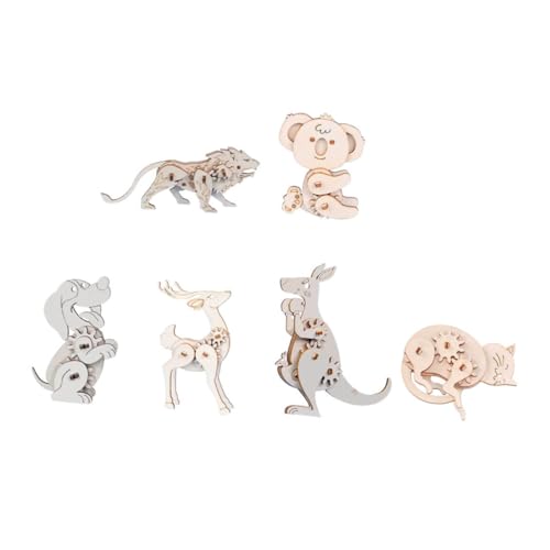 6 Sätze DIY Holzpuzzle für Teiliges Tiermodell Hund REH Kreatives Lernspielzeug ohne Kleber für Festivals und Geburtstage 6 Sätze DIY Holzpuzzle für Teiliges Tiermodell Hund REH Kreatives Lernspielzeug ohne Kleber für Festivals und Geburtstage von Abaodam