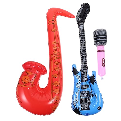 6 Stk aufblasbare Gitarren für Luftballons für Musikinstrumente kinder spielset aufblasbare tastatur aufblasbare Mikrofone akustikgitarre balloons wasserspielzeuge wasserballons Abaodam von Abaodam