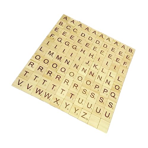 Abaodam 1 200 Stück Kinderspiel Holzklötze holzpuzzle holzspielzeug Lernspielzeug buchstabenpuzzle englische Alphabet-Chips Früherziehung Puzzle Brief Holzspäne Hölzern von Abaodam