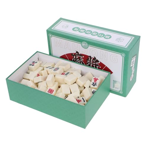 Abaodam 1 Box Mahjong-brettspiel, Traditionelles Chinesisches Spielzeug, Mahjong-reisespiel, Requisite, Mahjong-Spiel, Mini-majong-tischset, Wohnheim-Essentials von Abaodam