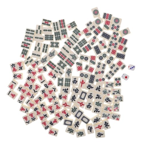 Abaodam 1 Box Tragbares Mahjong-Spiel Für Wohnheimzimmer Essentials Mini-Mahjong-Set Für Reisen Kompakte Mahjong-Fliesen Miniatur-Mahjong-kit Mahjong Für Schlafsäle Lustiges Mahjong-Set von Abaodam