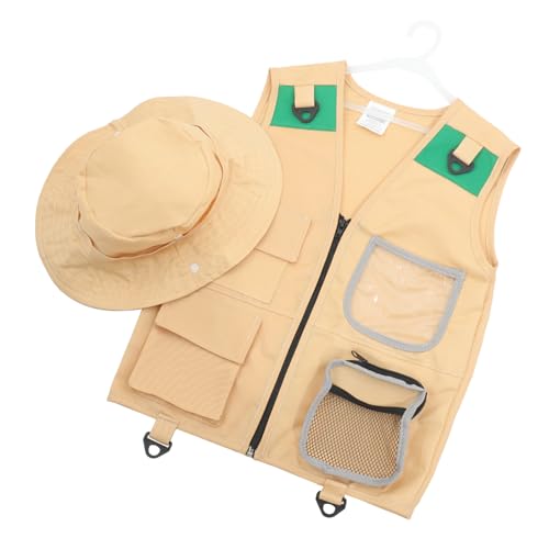 Abaodam 1 Forscher Weste Explorer-Kleid-Accessoires Entdeckerkostüm Für Entdecker-Cosplay-Requisiten Explorer-Performance-Requisiten Entdecker-Cosplay-kostüm Für Beige Stoff von Abaodam