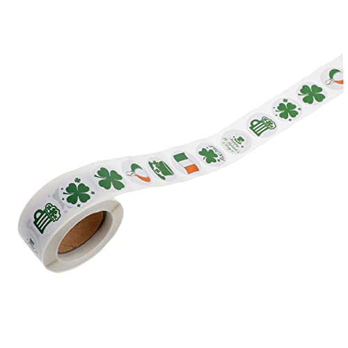 Abaodam 1 Rolle St. Patricks Day geschenksticker Sticker St Patrick's Day Aufkleber Handkontoaufkleber DIY Aufkleber Verpackungsaufkleber Selbstklebender Aufkleber Papier von Abaodam