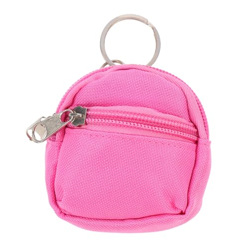 Abaodam 1 STK Puppenhaus-Schultasche Plüsch Puppensachen Puppenessen Babypuppentasche Bausatz Puppenkleidung Für Puppenspielzeug Miniatur-puppenhauszubehör Wickeltasche Rosa Segeltuch von Abaodam