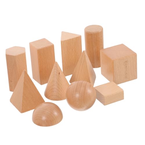 Abaodam 1 Sätze Geometrisches Modell Kugel Pädagogischer Geometrischer Block 3D-formmanipulationen Lernspielzeug Kinderspielzeug Puzzle-Spielzeug Gehirnspielzeug Formanpassung DREI Holz von Abaodam