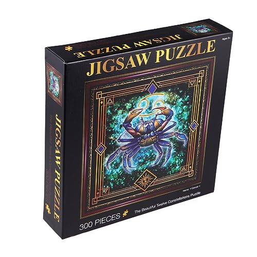 Abaodam 1 Satz 300 Stück Sternzeichen Puzzle Puzzles Aus Papier Intelligenz-Puzzle-Spiel Puzzles Für Kinder Konstellationen Puzzle Kinder Großes Puzzle Tierkreis-Puzzle Fische Puzzle von Abaodam