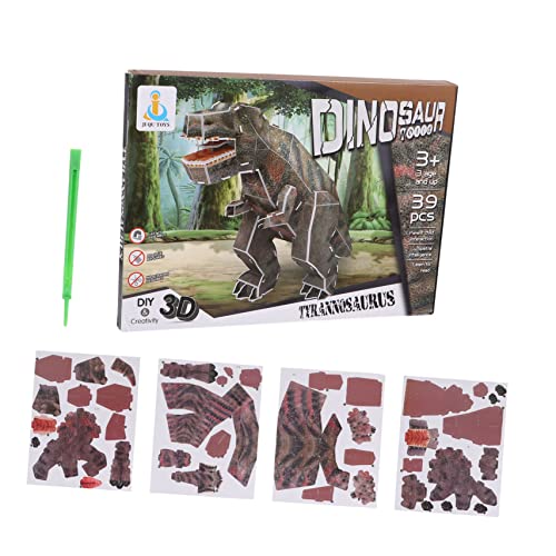 Abaodam 1 Satz 39 Dinosaurier Puzzles Interaktives Spielzeug Für 3D Dinosaurier Spielzeug Puzzle Lernspielzeug Lernspielzeug Puzzles 3D Puzzles Für Kinder Montage Puzzles Braunes von Abaodam