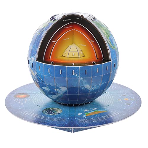 Abaodam 1 Satz 3D-Erde-Puzzle Sonnensystem Puzzles Bausätze Modell Rätsel Erde Puzzles Für Im Alter Von 8-10 Jahren -Puzzle Für Für Mädchen 10-12 Papier Blue von Abaodam