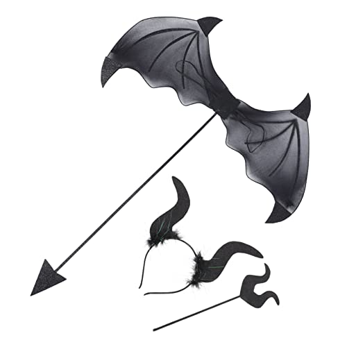 Abaodam 1satz Teufel Kostüm Mit Hörnern Flügeln Und Zauberstab Halloween Party Accessoires Für Unvergessliche Momente Und Kreative Verkleidungen Abaodam 1satz Teufel Kostüm Mit Hörnern Flügeln Und Zauberstab Halloween Party Accessoires Für Unvergessliche Momente Und Kreative Verkleidungen von Abaodam