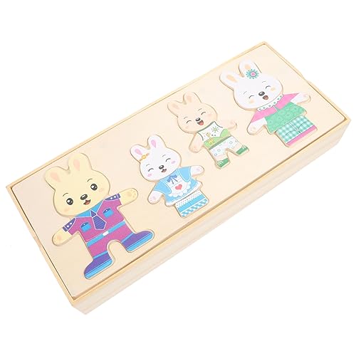 Abaodam 1 Satz Ankleide-Puzzle kinderbeschäftigung Puzzle knobeleien für knobbel Spiele kindergeburtstags mitgebsel rätselspiel Kinderpuzzle Tierpuzzles Holz von Abaodam