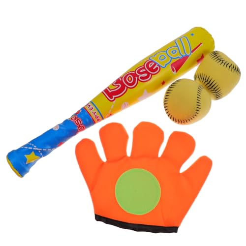 Abaodam 1 Satz Baseball-Anzug Outdoor draußen Set for Schläger Mini-Basketball Bälle werfen fangen Bälle fangen Spiele Plastik von Abaodam