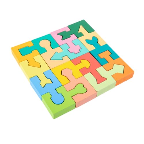 Abaodam 1 Satz Bausteine ​​Puzzle für spielzeuge für lernspielzeug Lernblock Formen rätsel pädagogisches Puzzle- für frühes Lernen Holz von Abaodam