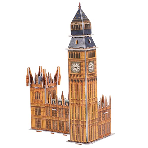 Abaodam 1 Satz Big Ben-Puzzle DIY Puzzle interaktives Spielzeug Kinder Puzzle zabawki stymulujące rozwój Konstruktionspuzzle Große Puzzles kinderpuzzle Kinder 3D-Puzzle Papierpuzzle Bauen von Abaodam