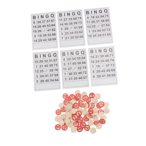 Abaodam 1 Satz Bingo-Spiel interaktives kinderspiel gedächtnisspiel spieltafel hühner boardgame spielzeuge Schachspielspielzeug Russisches Schachspielzeug Papier Weiß von Abaodam