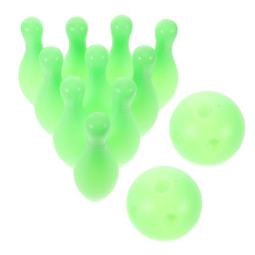 Abaodam 1 Satz Bowling-Set Für Kinder Mini-Desktop-bowlingspiel Bowlingzubehör Mini Spiel Tisch-bowlingspiel Mini-Bowling Indoor-Spiele Bowling-Party-Dekorationen Sport Light Green von Abaodam