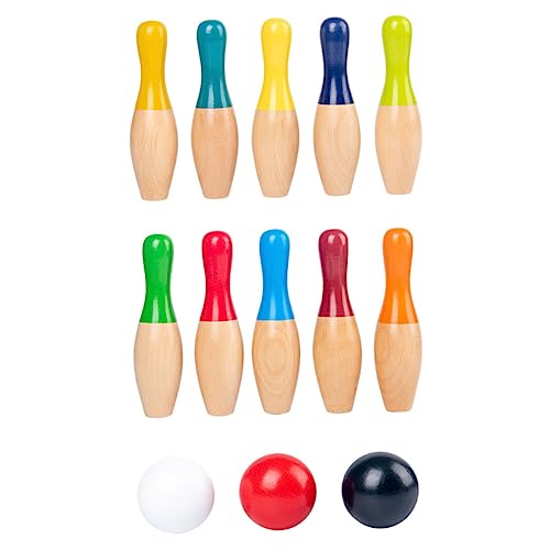 Abaodam 1 Satz Bowlingkugel Aus Holz Modell Bowlingkugeln Bowling Für Simulierte Bowlingkugeln Bowling- Für Mini-bowlingkugeln Indoor-Outdoor-Spiele Hölzern Colorful von Abaodam