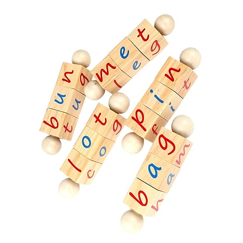 Abaodam 1 Satz Buchstaben Würfel kinderspielzeug für holzspielzeug Alphabet Blocks für Kleinkinder Holzrätsel pädagogisches hölzern von Abaodam