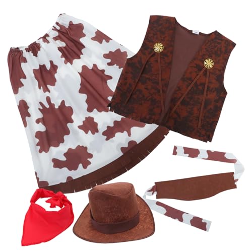 Abaodam 1 Satz Cowgirl Kostüm für Damen Teiliges Outfit mit Cowboyhut und Bandana für Karneval Halloween Cosplay und Western Events Unisex Vielseitig und Einfach Abaodam 1 Satz Cowgirl Kostüm für Damen Teiliges Outfit mit Cowboyhut und Bandana für Karneval Halloween Cosplay und Western Events Unisex Vielseitig und Einfach von Abaodam